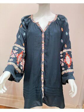 Sundance "Sun and Sand" Embroidered Tunic Dress, size L-XXL